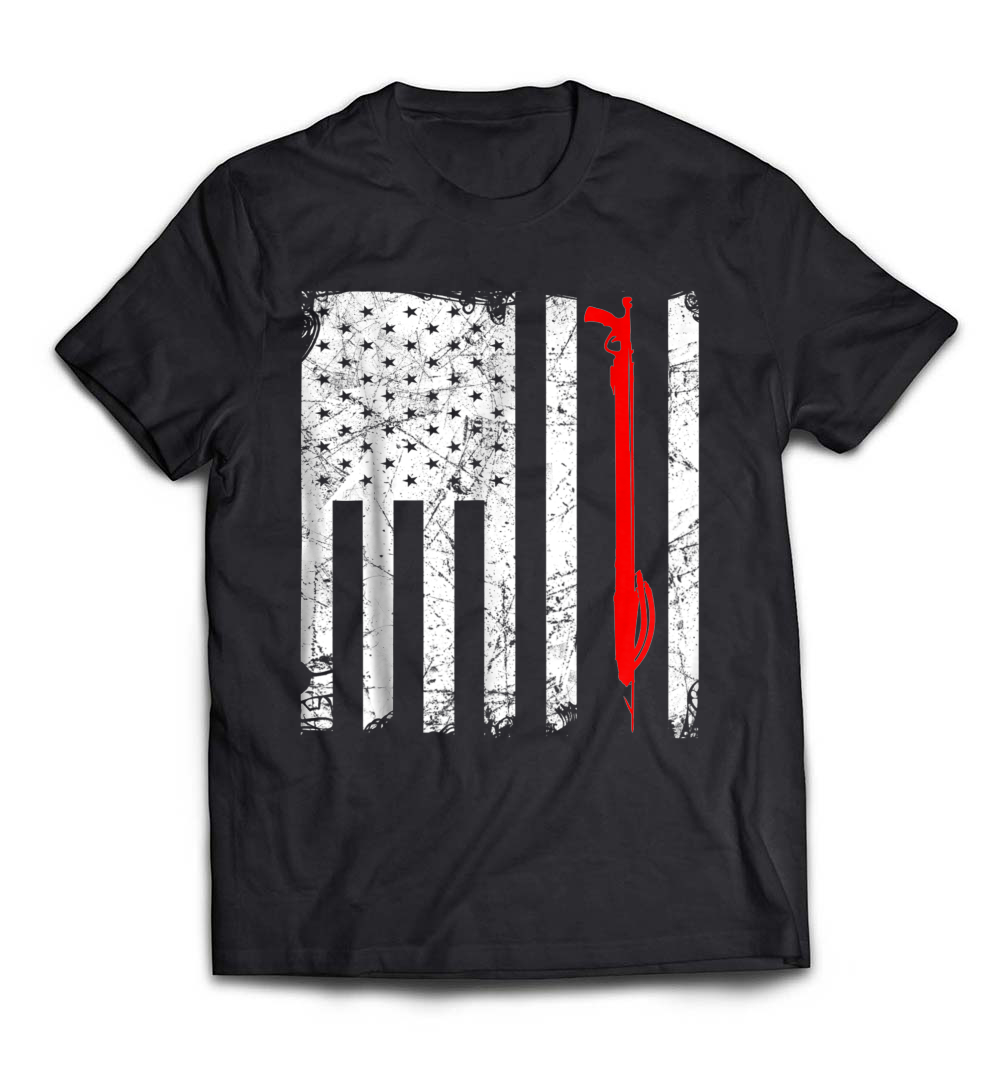 Spearfishing T-Shirt – Spearfishing Flag US: Dive into Adventure